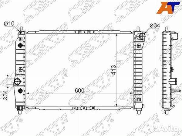 Радиатор chevrolet, chevrolet aveo, chevrolet aveo (T200) / daewoo kalos 02, chevrolet aveo 05-07 4