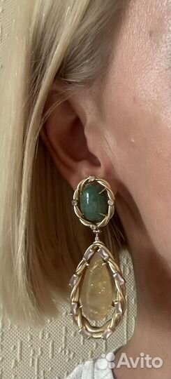 Эксклюзивные подиумные серьги из серебра