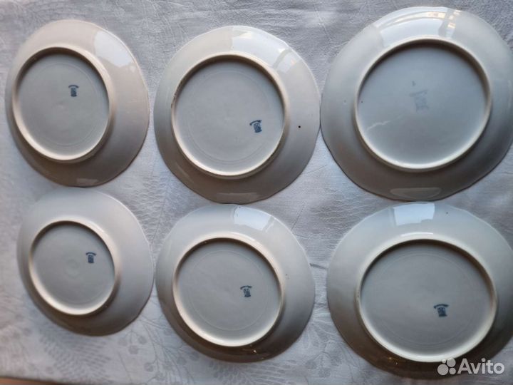 Антикварные тарелки фрукты Shumann 19см