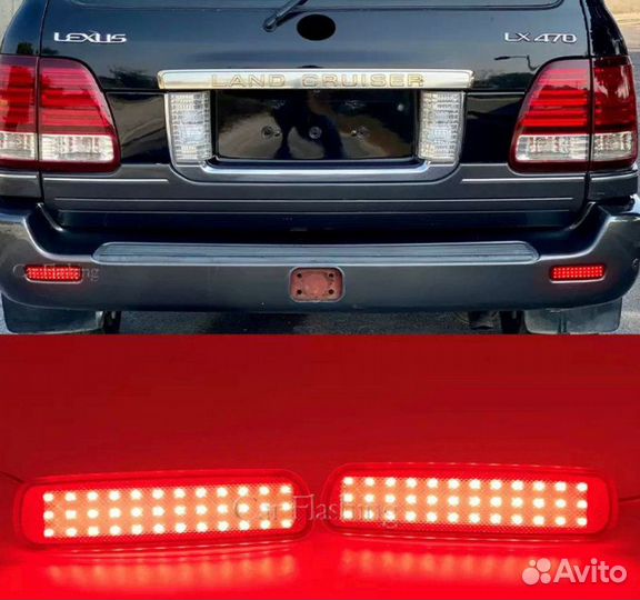 Катафот заднего бампера Toyota Land Cruiser FZJ100