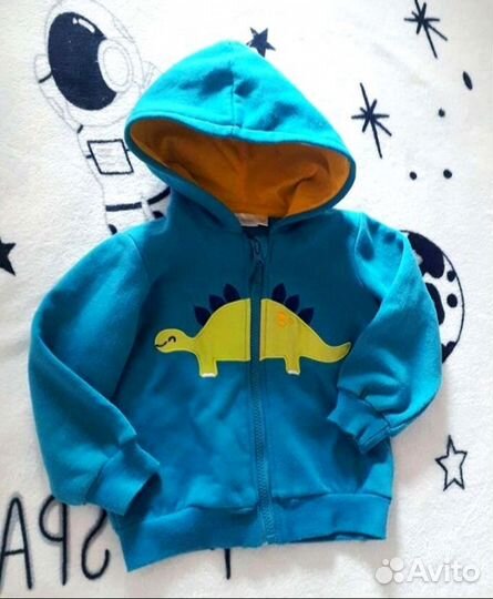 Теплый флисовый костюм для малыша 74-80