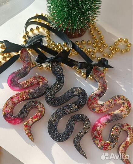 Ёлочные игрушки из эпоксидной смолы