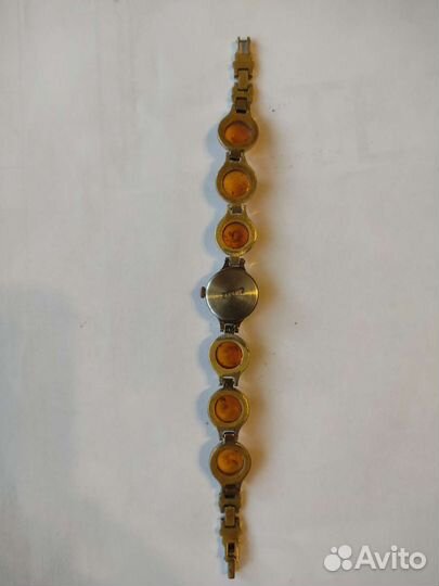 Часы чайка с янтарём