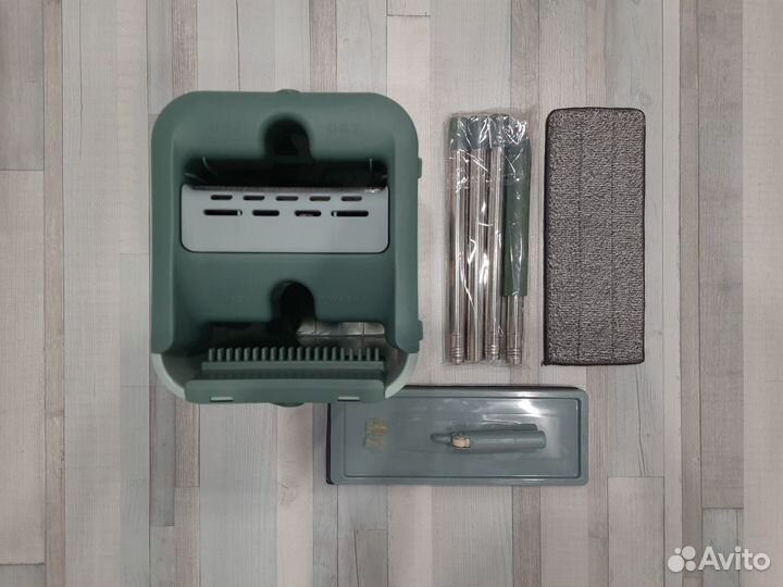 Швабра с ведром (бесконтактный отжим)