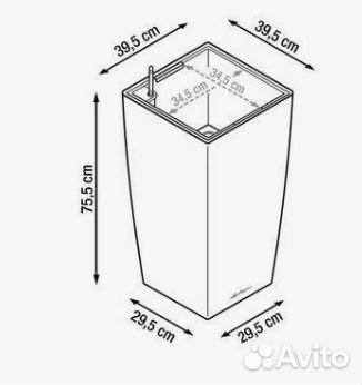 Кашпо с автополивом Lechuza