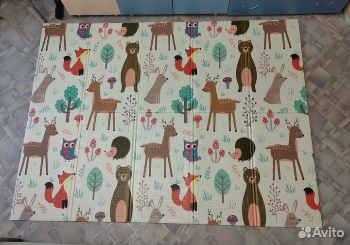 Двухсторонний складной детский термоковрик