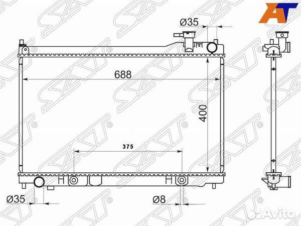 Радиатор охлаждения двигателя, infiniti G35