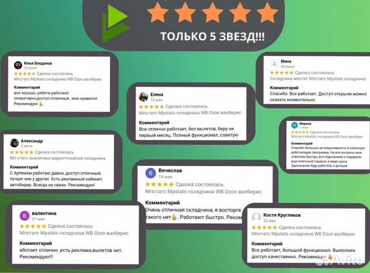 Доступ Мпстатс/MPStats сервис для WB и Ozon