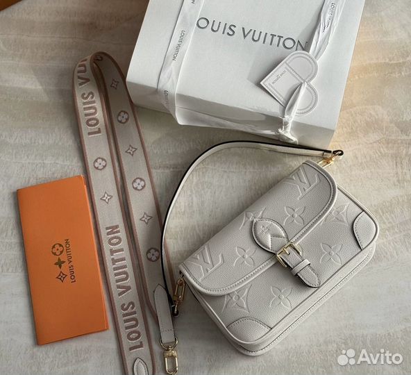 Сумка Louis Vuitton канва+натуральная к