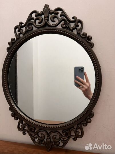 Зеркало винтажное бронза оправа