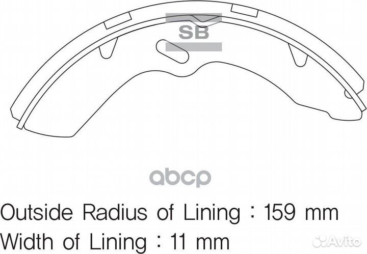 Колодка торм.бараб. 1 шт. Hi-Q hyundai E mighty