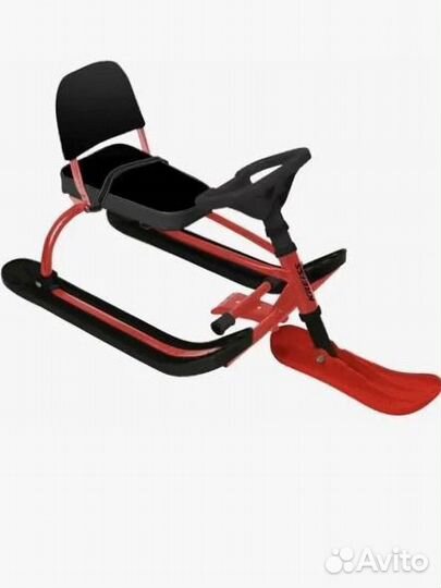 Детский снегокат со спинкой