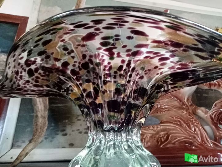Ваза цветное стекло СССР