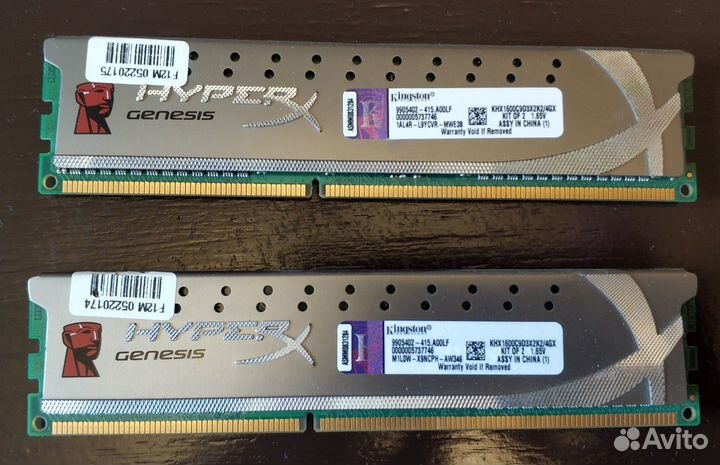 Модули памяти Kingston HyperX DDR3 dimm 2х2 Гб