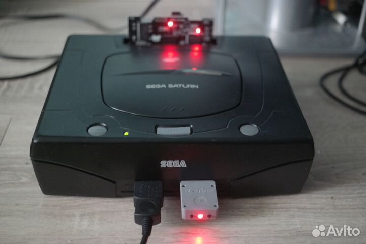 Sega Saturn полный комплект + flash картридж