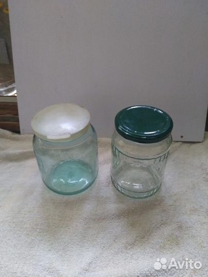 Банки стеклянные 0,8 0,5 л с крышкой