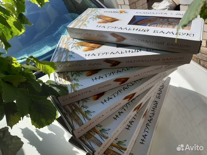 Клавиатура+мышь - bambook (5 шт натур дерево)