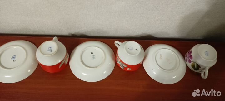 Чайные пары. ссср.Вербилка.Костяной фарфор