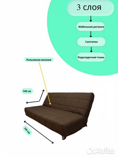 Новые Чехлы на диван Бединге(ikea) Ника(Аскона)