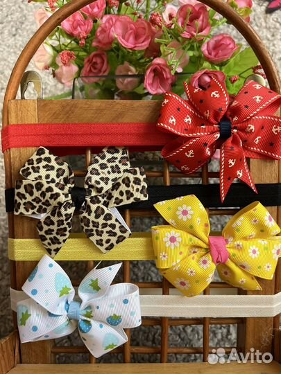 Набор детских повязок доя волос на голову