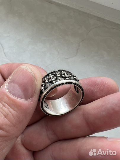 Серебряное кольцо Jolly roger