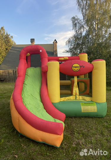 Батут надувной с горкой