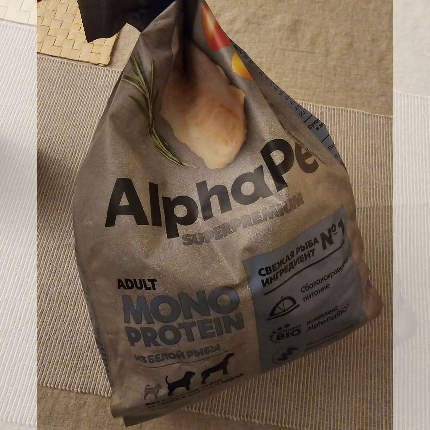 Корм для собак AlfaPet monoprotein с рыбой