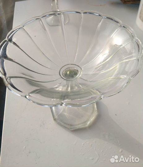 Ваза для фруктов стекло СССР
