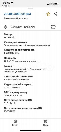 Участок 7 сот. (СНТ, ДНП)