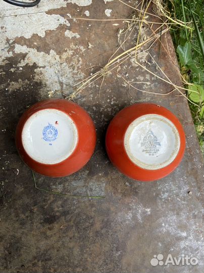 Фарфоровые горшочки Вербилки 2шт, 40-е года