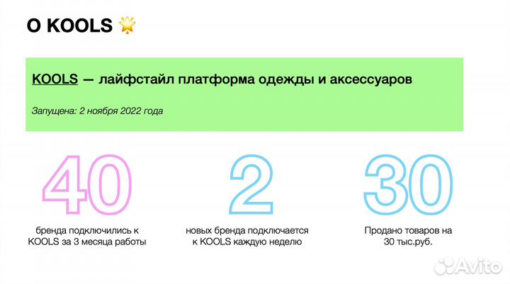 Готовый бизнес: Лайфстайл платформа одежды и аксес