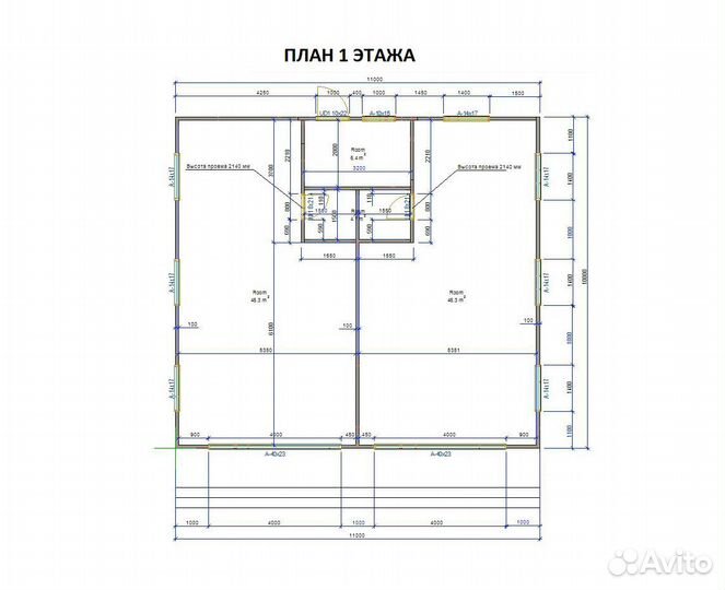 Лстк каркас торгово-офисного здания, 242 м2