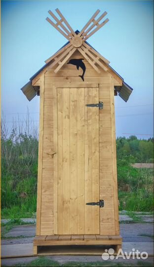 Дачный туалет деревянный HAT114