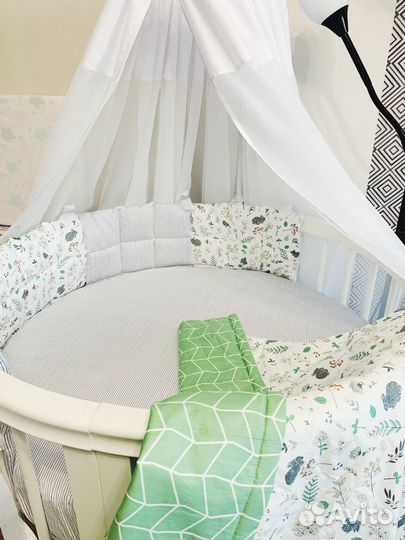 Бортики в кроватку, детское постельное белье