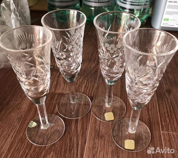 Фужеры хрустальные