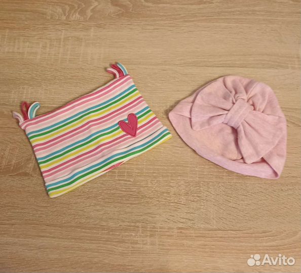 Летние шапки для девочки 6-9 мес