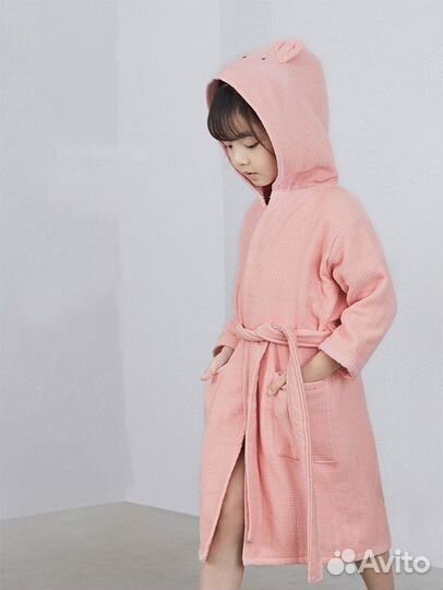 Халат детский банный вафельный