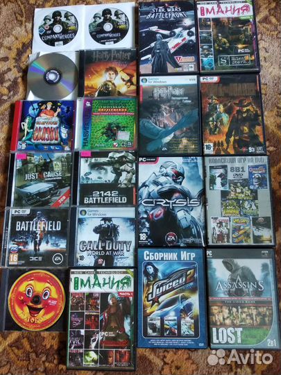CD и DVD диски с играми