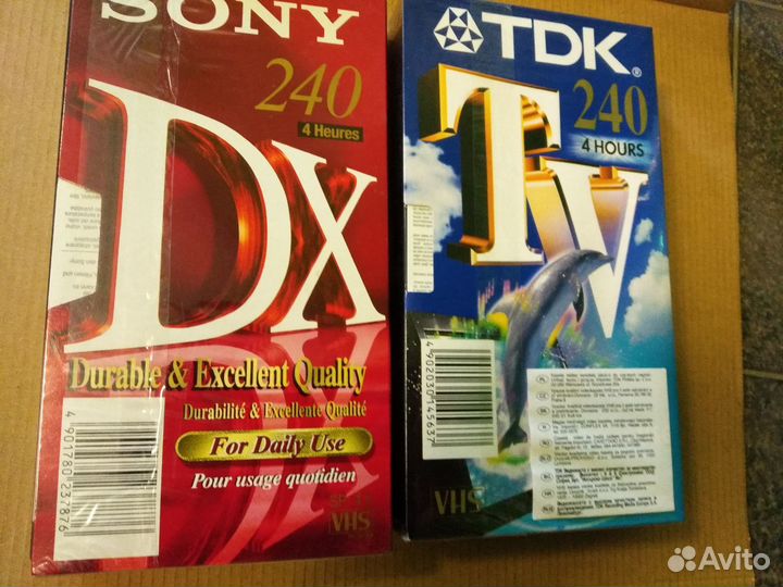 Видеокассеты VHS новые TDK и Sony
