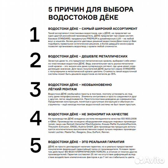 Водосток пвх Пластик Деке