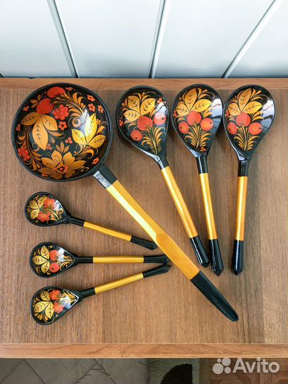 Набор: половник и ложки хохлома
