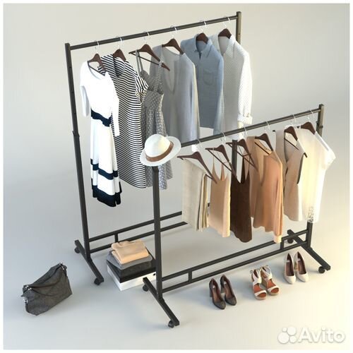 Вешалка напольная металлическая на колесах vero-ne