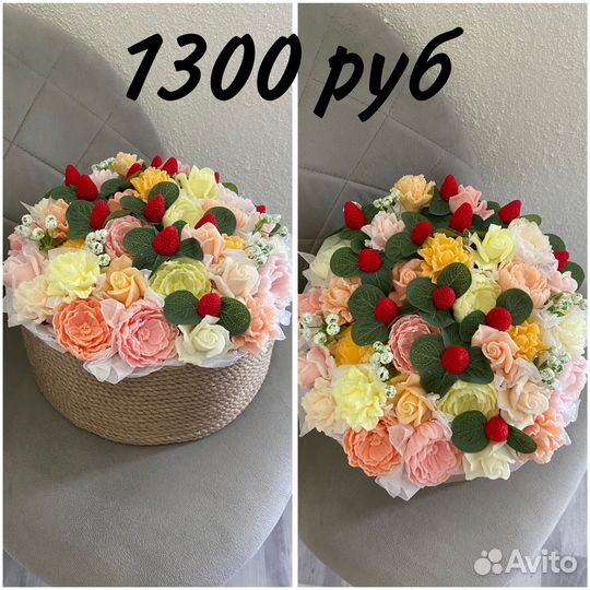 Букет цветов из мыла