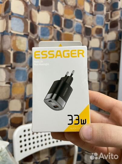 Блок питания Essager 33W быстрая зарядка (Новый)