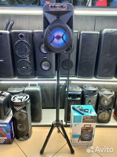 Блютуз колонка С караоке микрофоном