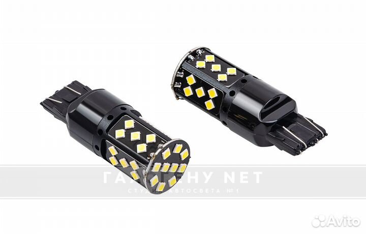 Автолампа GNX W21/5W LED белая canbus (1шт)