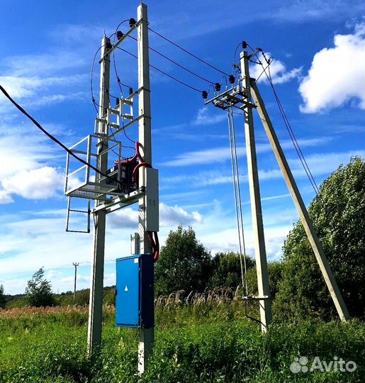Установка столбов монтаж опор лэп от 10 штук