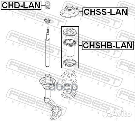 Опора переднего амортизатора chsslan Febest