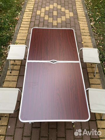 Складной стол и 4 стула для пикника рыбалки