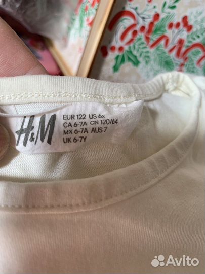 Летний комплект д/дев размер 122 H&M